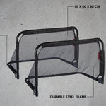 Set Porti fotbal din otel Avento pliabile, 90x60x60 cm