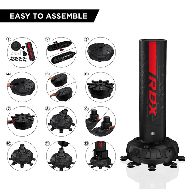 Set sac box de podea Rdx F6 6FT Kara, cu manusi incluse