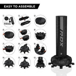 Set sac box de podea Rdx F6 6FT Kara, cu manusi incluse