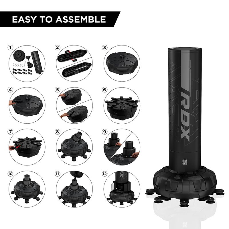 Set sac box de podea Rdx F6 6FT Kara, cu manusi incluse