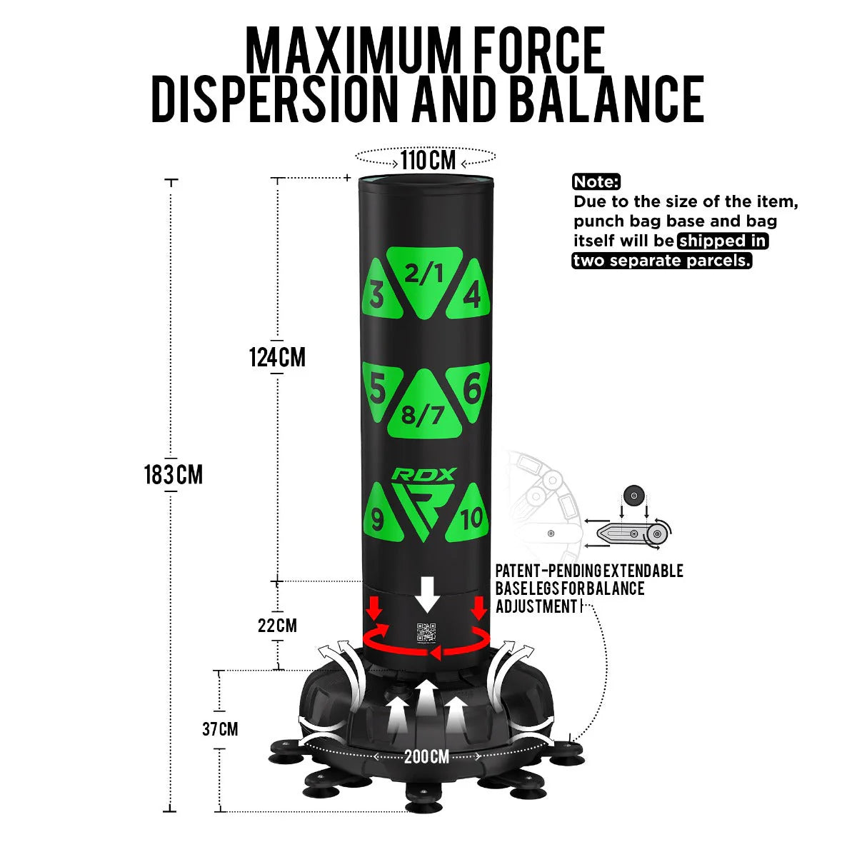 Sac Box Podea RDX KT Ronin 2-în-1 cu Mănuși Incluse