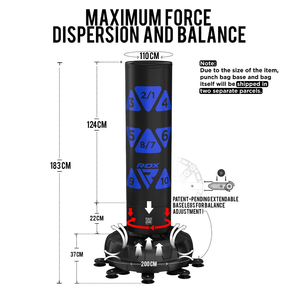 Sac Box Podea RDX KT Ronin 2-în-1 cu Mănuși Incluse