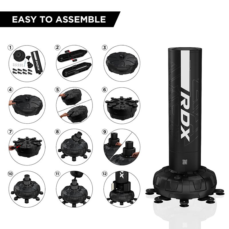 Set sac box de podea Rdx F6 6FT Kara, cu manusi incluse