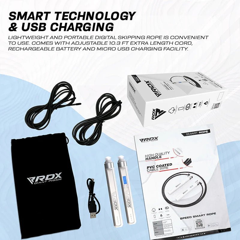 Coardă de Sărit Smart RDX 75P Reîncărcabilă LCD 10.3ft cu App - expert - sport.ro