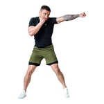 Pantaloni Scurți MMA T16 Verde/Negru | Gri/Negru