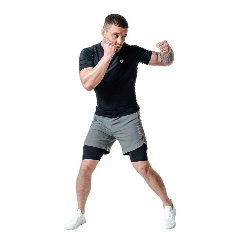 Pantaloni Scurți MMA T16 Verde/Negru | Gri/Negru