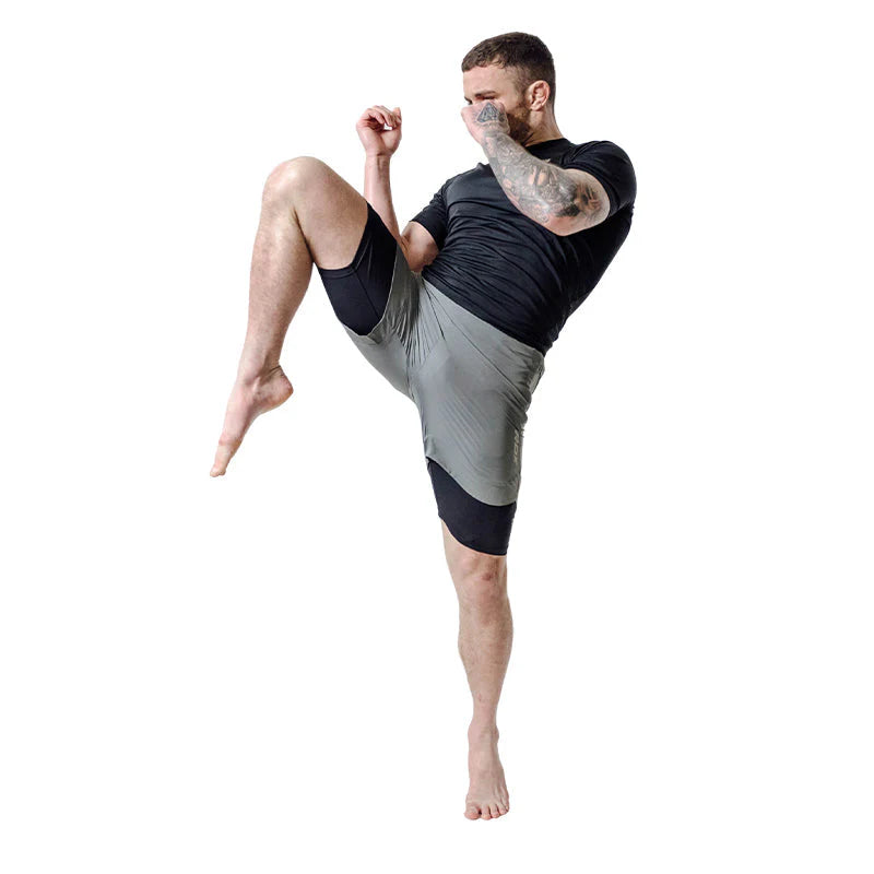 Pantaloni Scurți MMA T16 Verde/Negru | Gri/Negru