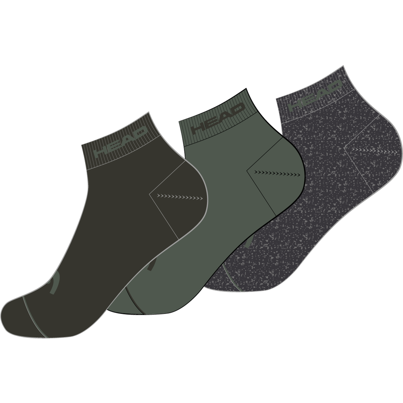 Sosete quarter HEAD, 3 per, Unisex