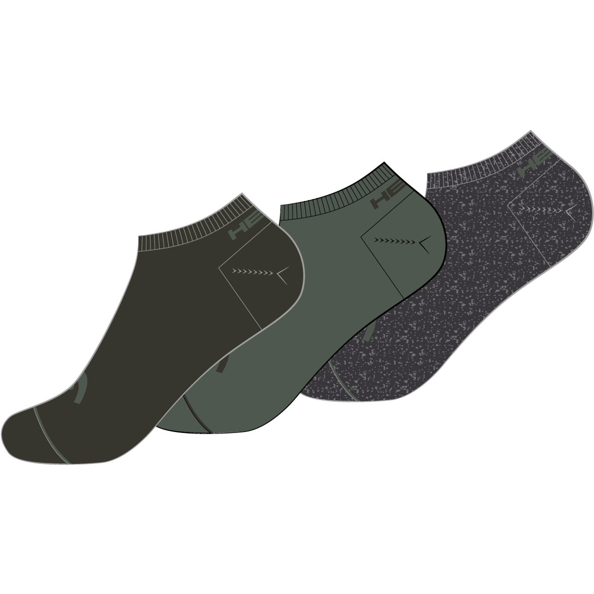 Sosete Sneaker Head, 3 per, unisex