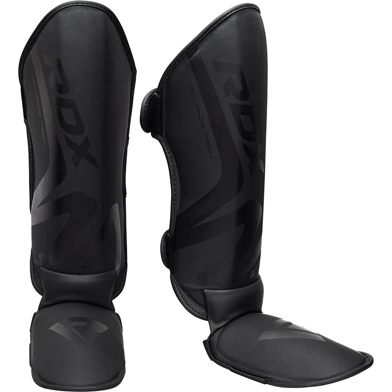 Tibiere MMA RDX T15 Matte Negru Certificat CE UKCA