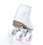 Patine Quad Copii Tempish TINY PLUS Piele Naturală Alb Cristale 54mm ABEC 7