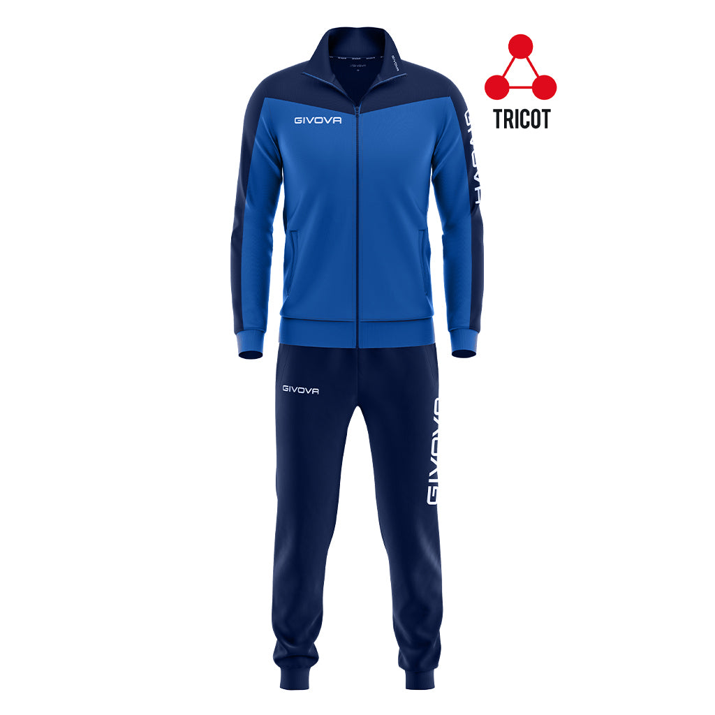 Trening GIVOVA Roma cu Fermoar, Set 2 Piese Albastru XL