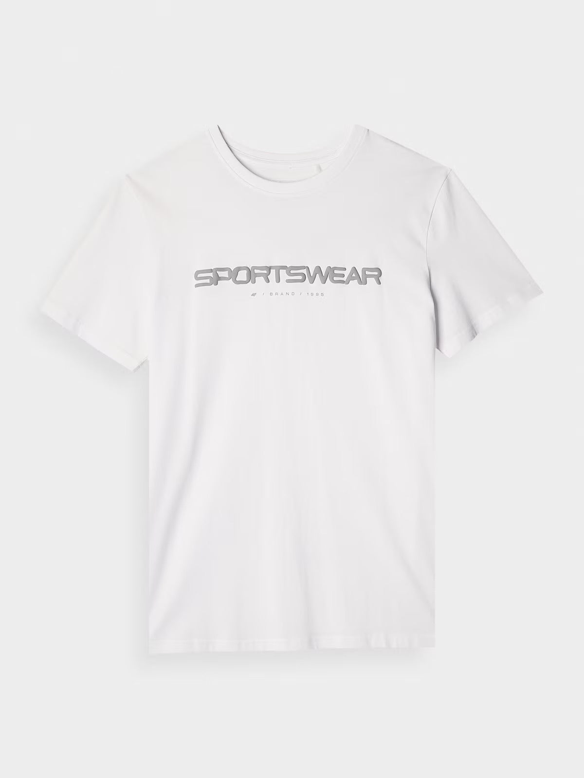 Tricou regular 4F cu imprimeu pentru barbati - alb