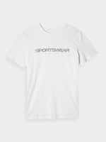 Tricou regular 4F cu imprimeu pentru barbati - alb