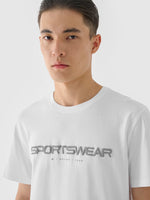 Tricou regular 4F cu imprimeu pentru barbati - alb