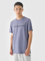 Tricou regular 4F cu imprimeu pentru barbati - bleumarin