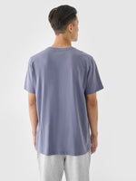 Tricou regular 4F cu imprimeu pentru barbati - bleumarin