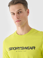 Tricou regular 4F cu imprimeu pentru barbati - verde