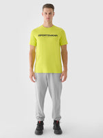 Tricou regular 4F cu imprimeu pentru barbati - verde