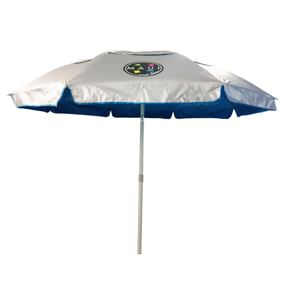Umbrela plaja Maui&Sons 190 cm, UltraLight, rabatabila, protectie UPF50+, husa transport, Albastru