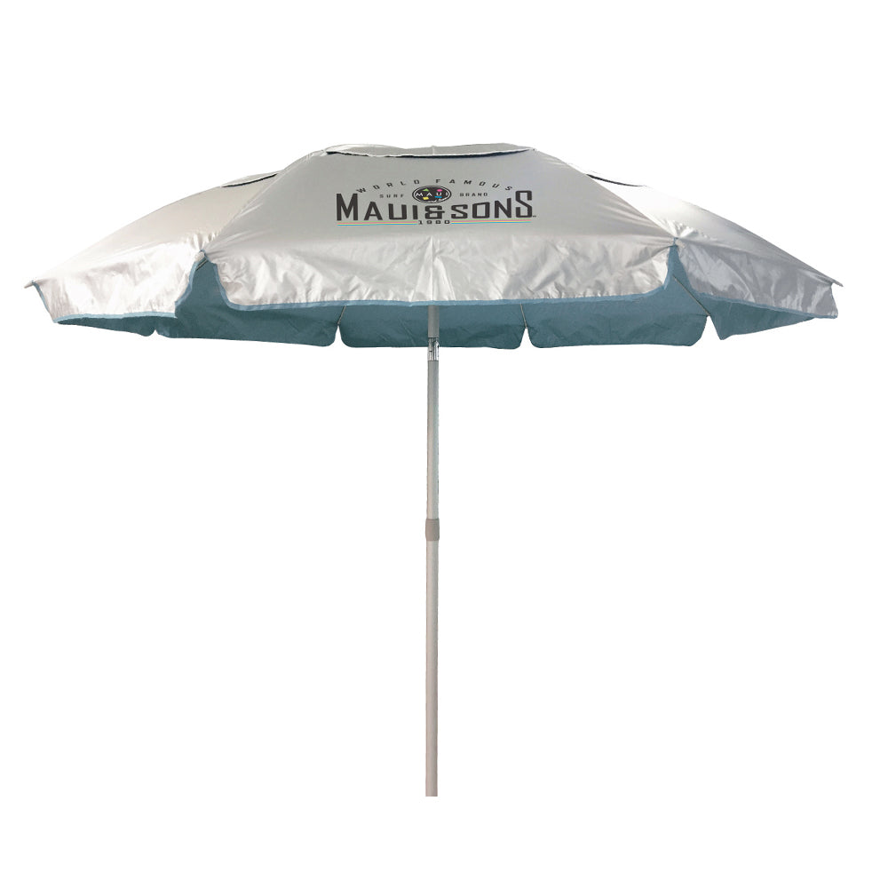 Umbrelă Plajă Maui & Sons XL 220 cm UPF50+ Rabatabilă Albastru Deschis