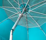 Umbrelă plajă Maui & Sons XL 220 cm, protecție UPF50+, rabatabilă, husă inclusă, Petrol