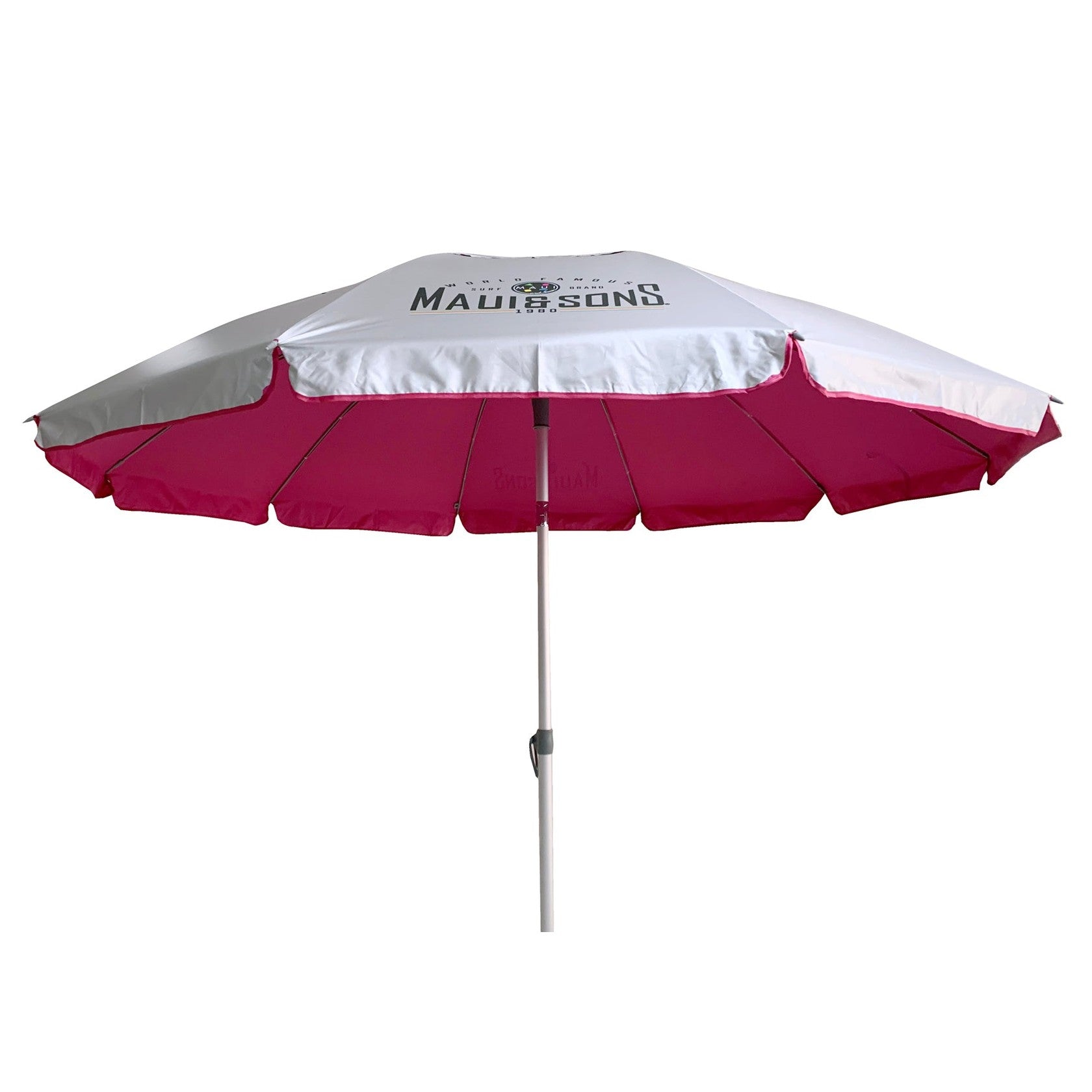 Umbrela plaja Maui &amp; Sons XL 220 cm, protectie UPF50+, rabatabila, husa inclusa, Roz