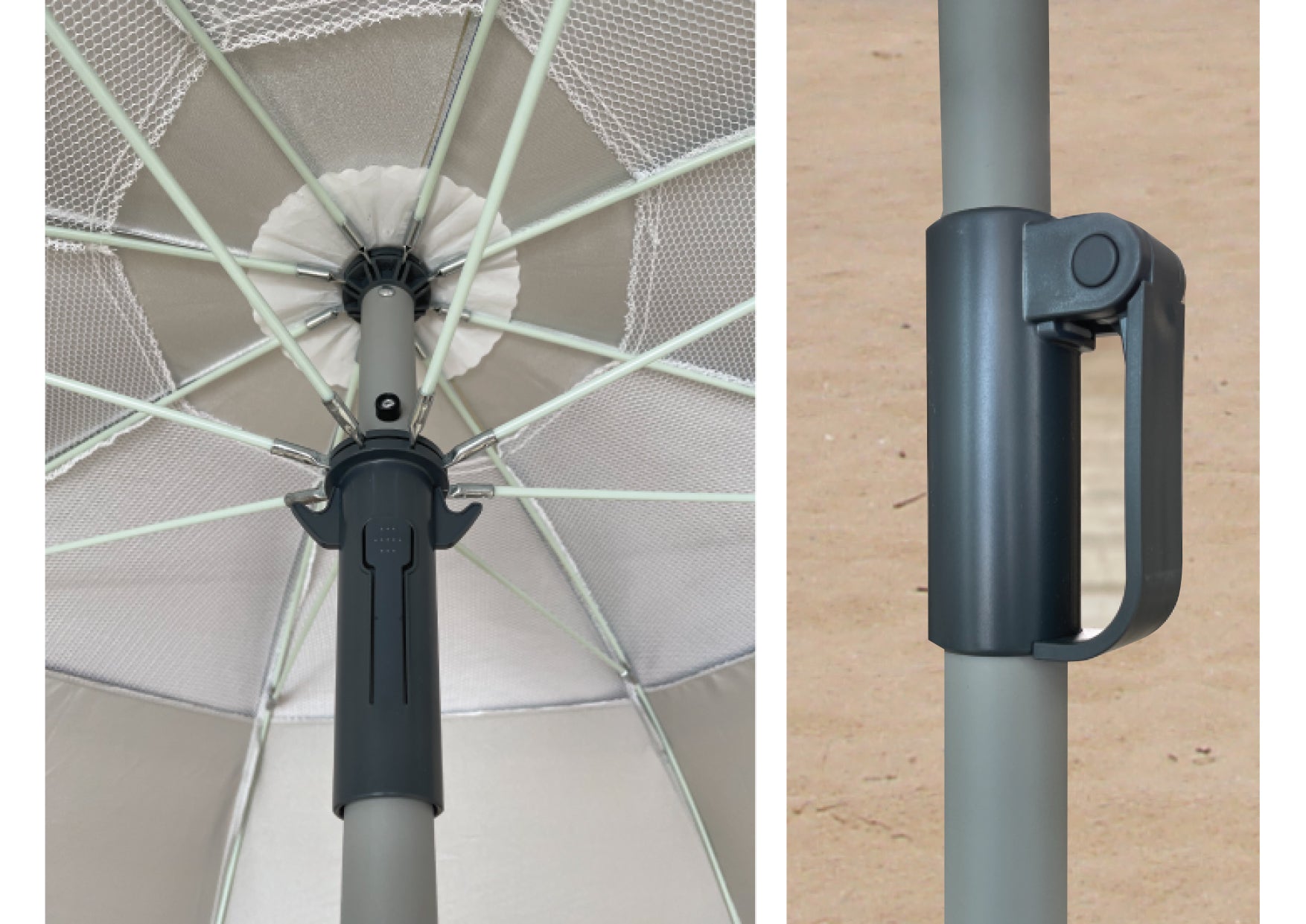 Umbrelă Plajă Solart 200cm UPF50+ Albastră