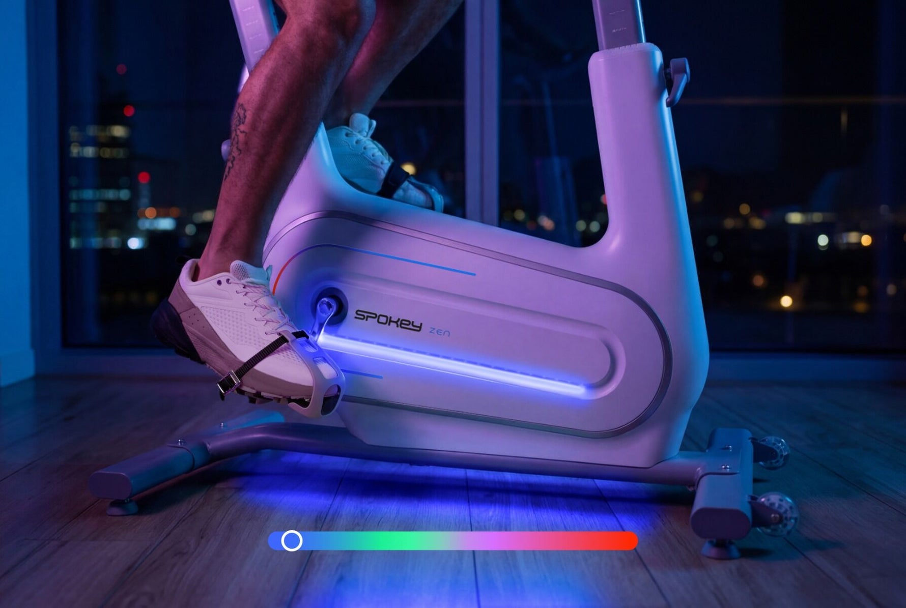 Bicicletă Fitness Electromagnetică Spokey ZEN – 32 Niveluri, Bluetooth, LED