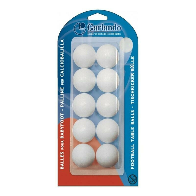 Set 10 mingi foosball Garlando Standard, Alb