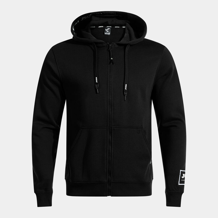 Hanorac Joma  STREET ZIP-UP HOODIE BLACK