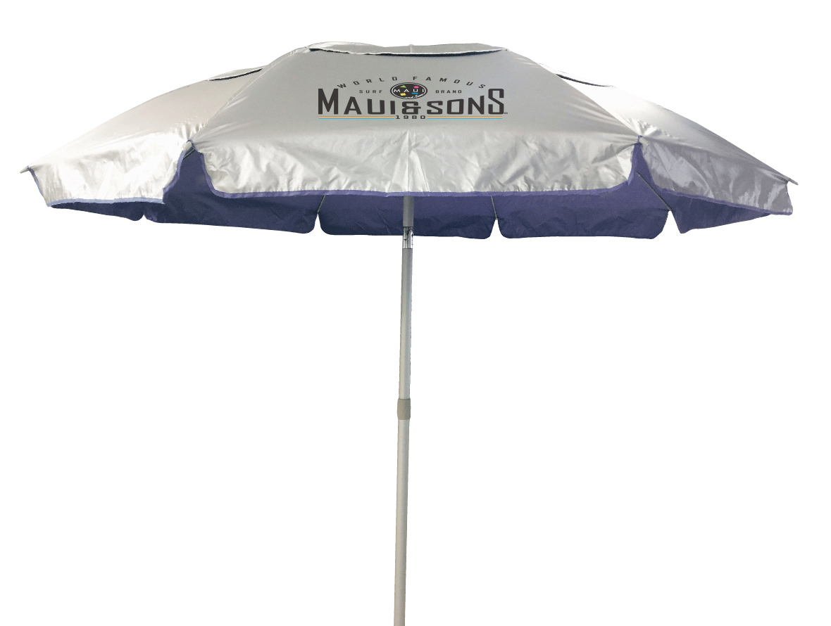 Umbrela plaja Maui & Sons XL 220 cm,  protectie UPF50+, rabatabila, husa inclusa, Mov